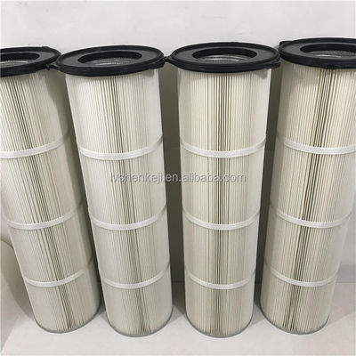 Cartucho de filtro de poeira colector Alta eficiência 99,5% 0,5 μm Porosidade