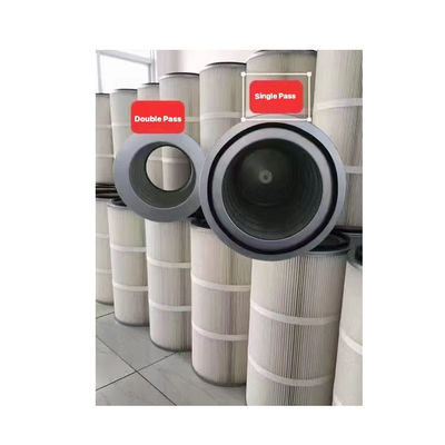 Coletor de cartuchos de filtro de poeira revestido de 0,5 μm para máquina de jato